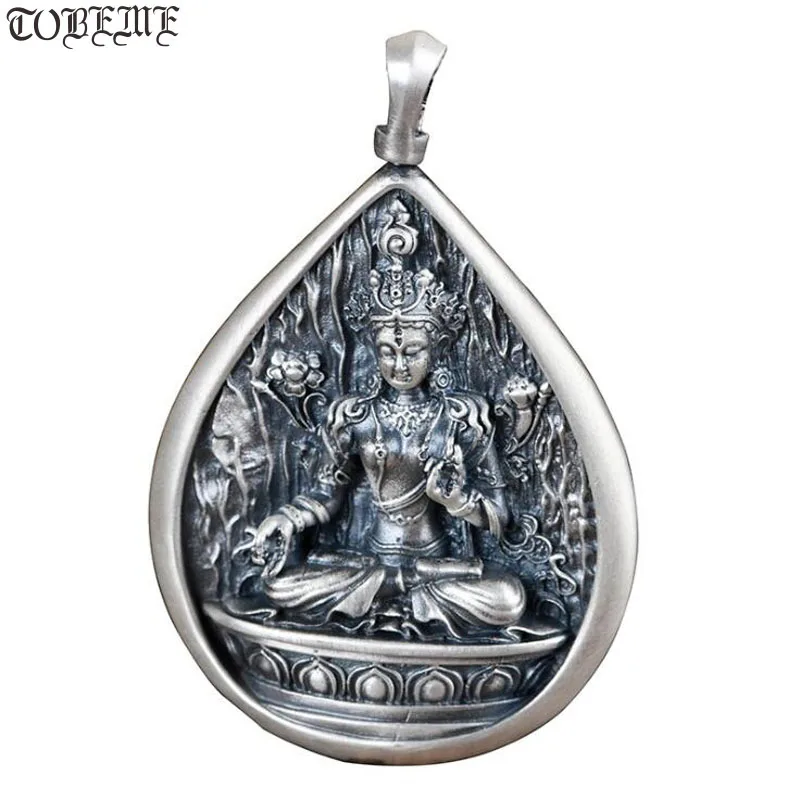 Подвеска из серебра 100% пробы для буддистской молитвы 990|Подвески| |