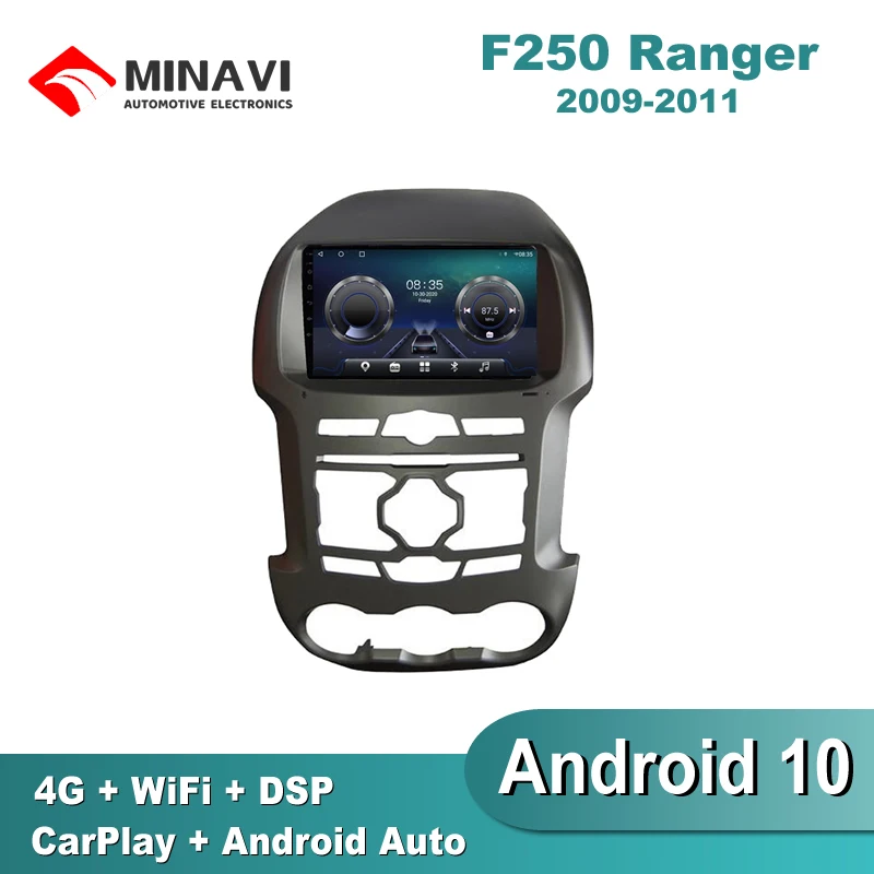 

Автомагнитола 9 ''DSP Android 10, мультимедийный проигрыватель для Ford Ranger 2011-2015 F250, GPS-навигация, навигатор, автомобильный стерео 4G SIM Carplay mp5