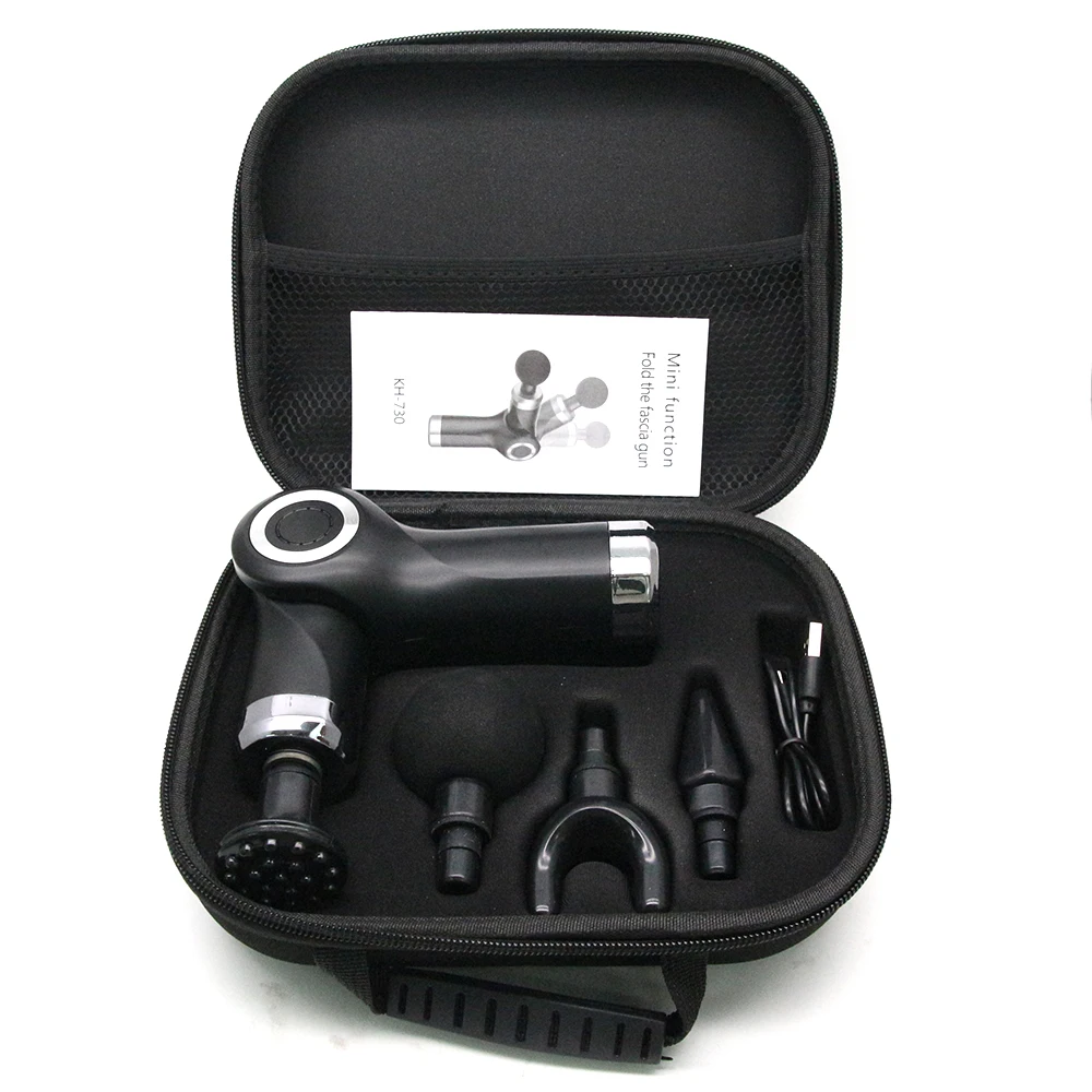 

Folding Mini Massage Gun Vibration Relief Pain Relax Sport Fitness Fascia Gun Therapy Muscle Machine Muscle Massager