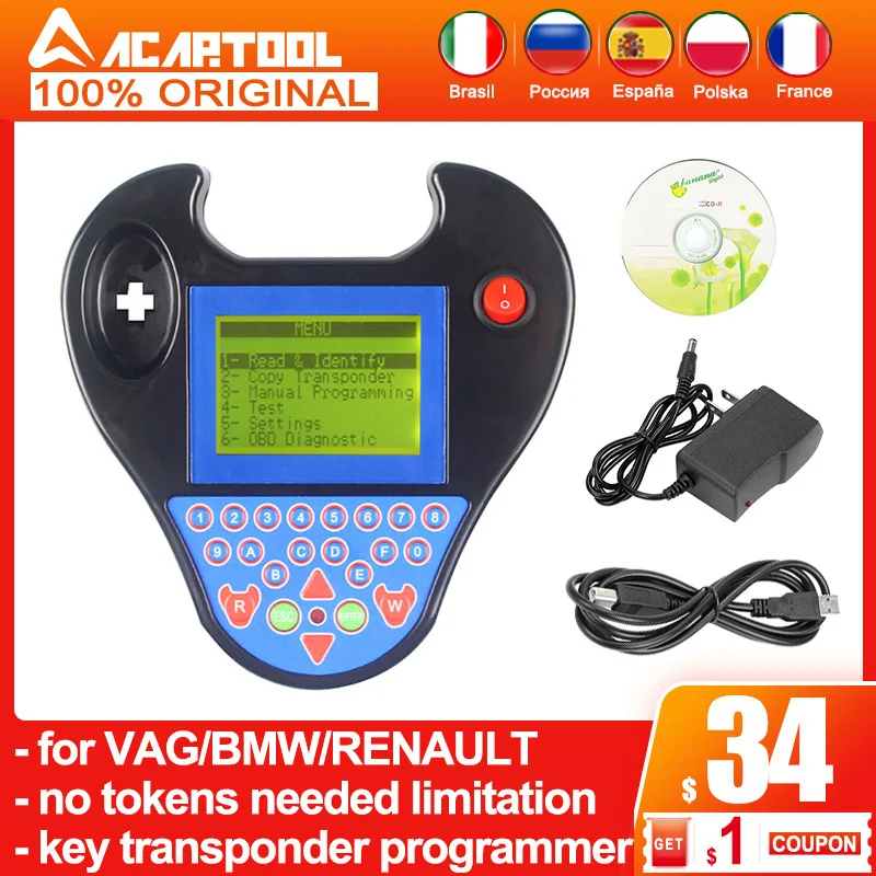 Программатор ключей obd 2 Mini ZedBull V508 умный транспондер для VAG BMW автомобильный