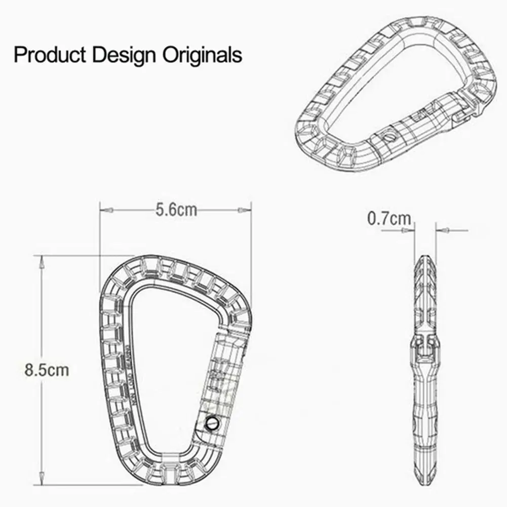 5 Pcs/ Set D Ring Key Chain Clip Hook Outdoor Carabiner Keychain Camping Hiking Climbing Buckle Snap Tools | Спорт и развлечения