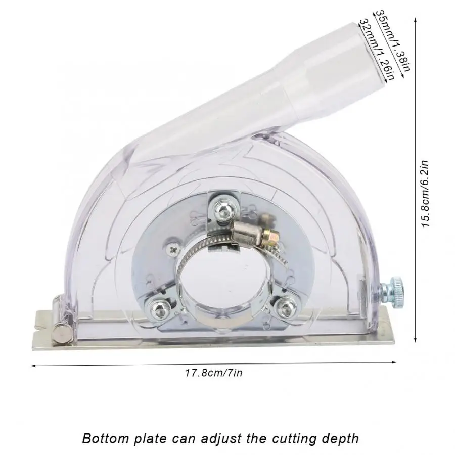 Прозрачный пылезащитный кожух для резки шлифовальный чехол угловой