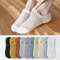 1 pair womens socks summer invisible boat socks thin shallow fashion mesh no show sock women breathable cotton size 35 40