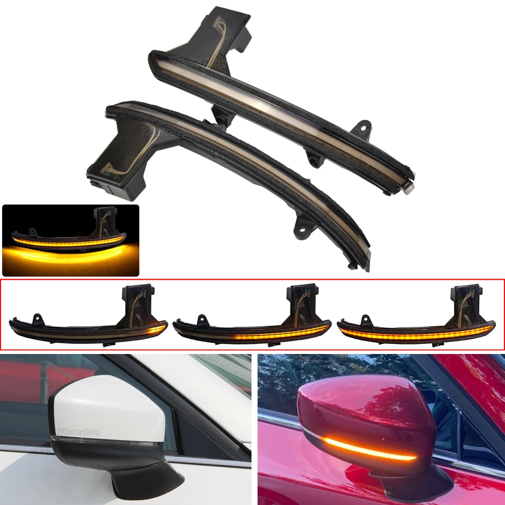 

Для Mazda CX-5 CX5 KF 2017 2018 светодиодный динамический поворотов последовательного боковой двери Зеркало заднего вида индикатор прокрутки светиль...