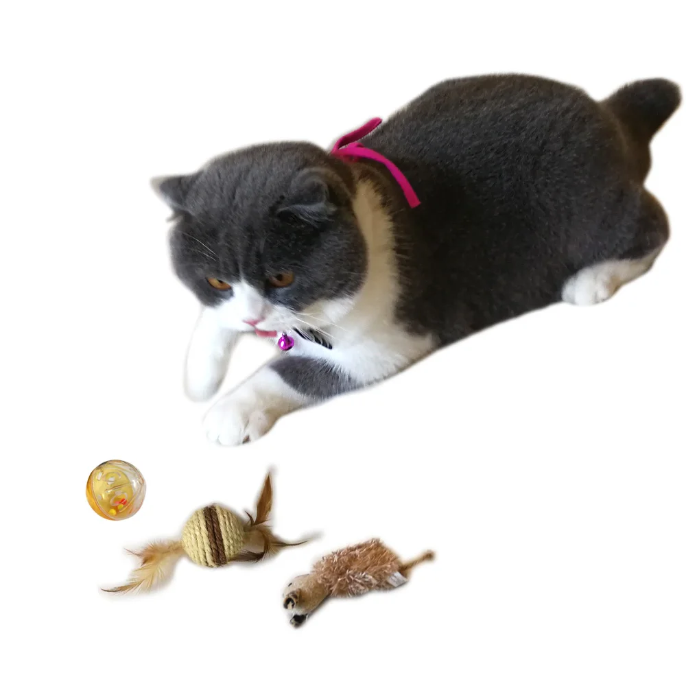 

Cat Toy Mice and Animal Toys with Catnip Stick Feather Bell Mouse Farm Ball Crispy Mouse Toy for Cat Supplies