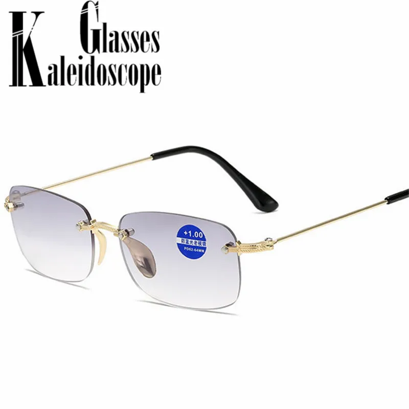 Бифокальные очки для чтения мужчин и женщин без оправы анти-синий светильник