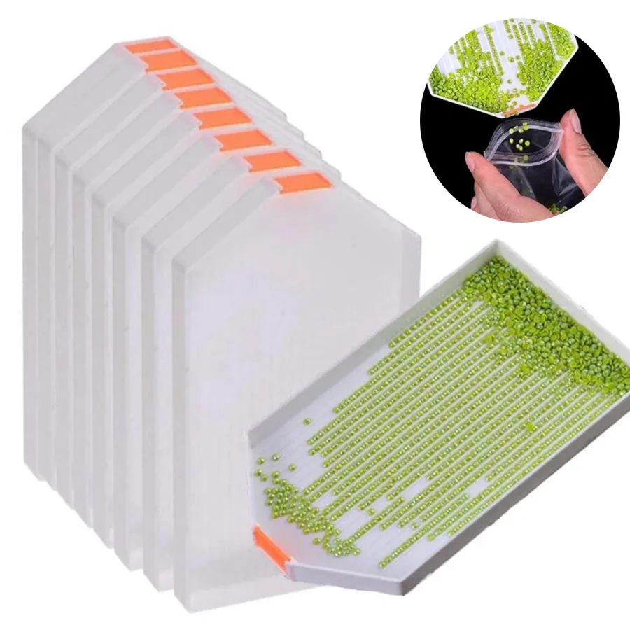

2/5/10/pcs large capacity tray diamond painting embroidery tools diamond embroidery accessories