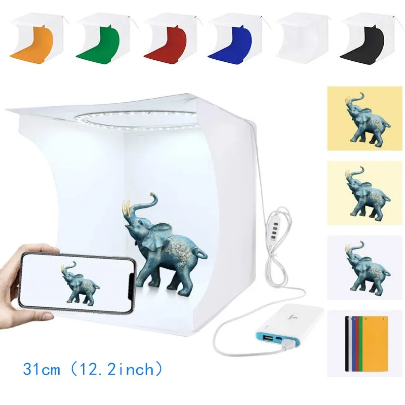 PULUZ складной фон для фотосъемки студийный софтбокс с светодиодный Круговое