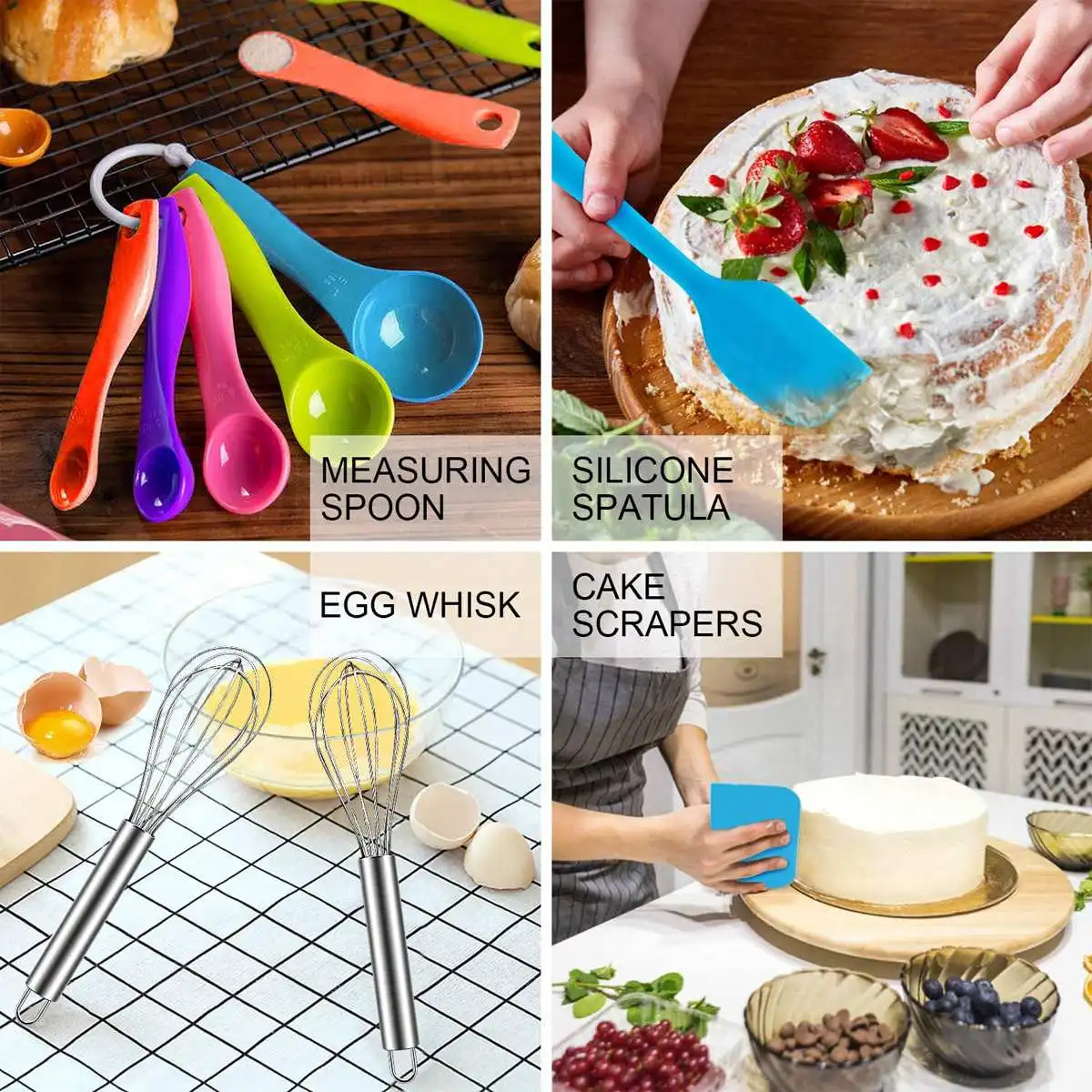 

8 Inch Air Fryer Accessories for 4.2QT 4.5QT 5.3QT 5.5QT 5.8QT Baking Basket Pizza Plate Grill Pot Kitchen Cooking Tool 20pcs