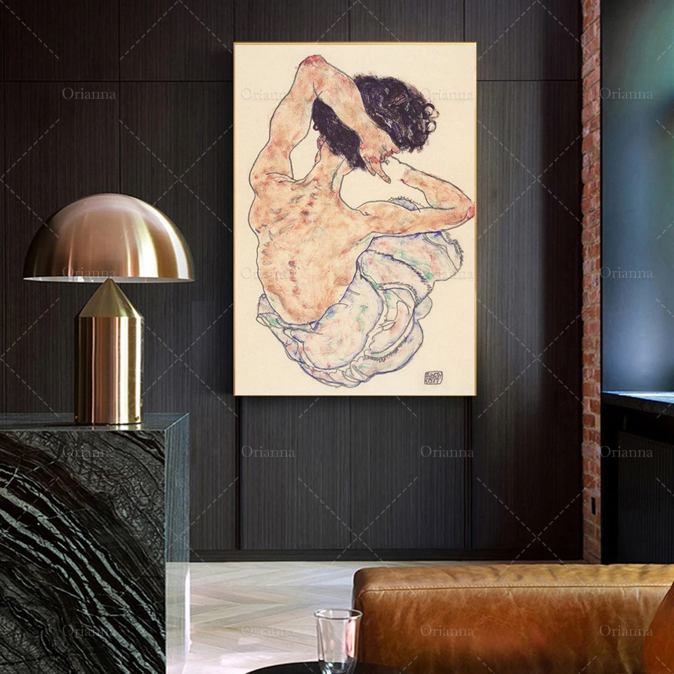 

Женщина Сидящая спина 1917, печать Egon Schiele, печать изобразительного искусства, современное искусство, винтажная печать, идея подарка-художест...