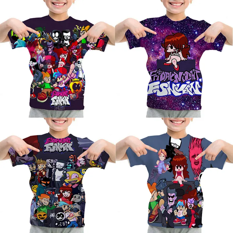 

Футболка детская с 3D-принтом и круглым вырезом, на лето