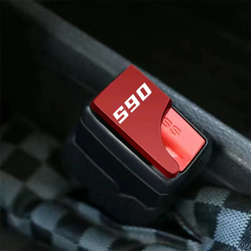 

1PC For S90 Hidden Zinc Alloy Car Safety Seat Belt Buckle Clip Car Accessories
