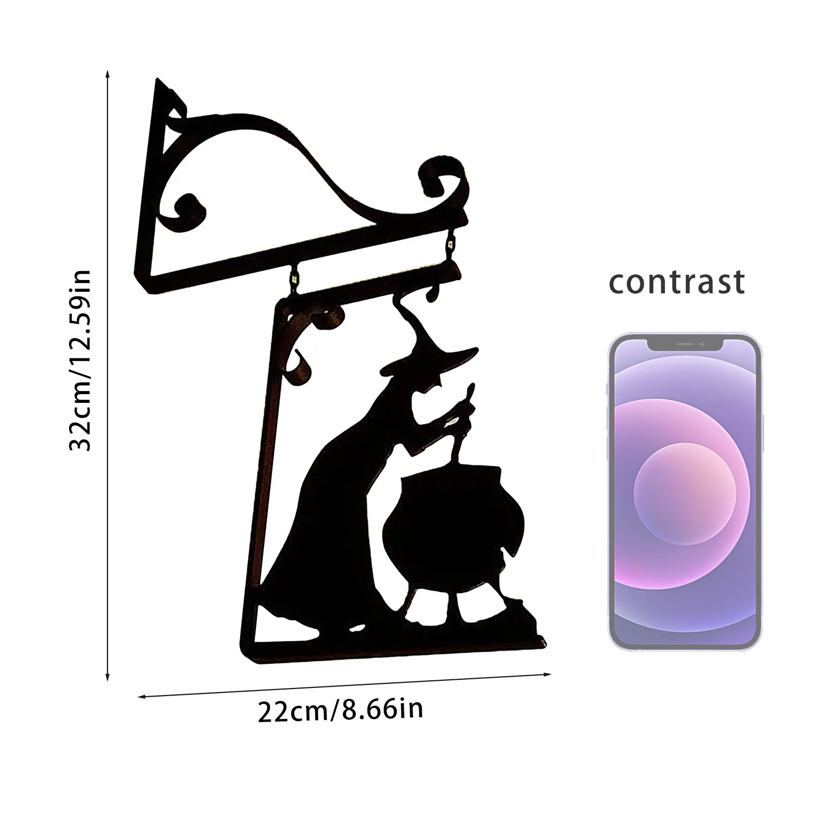 Украшение Хэллоуин ведьма утечка бойлер силуэт стены аксессуары для украшения