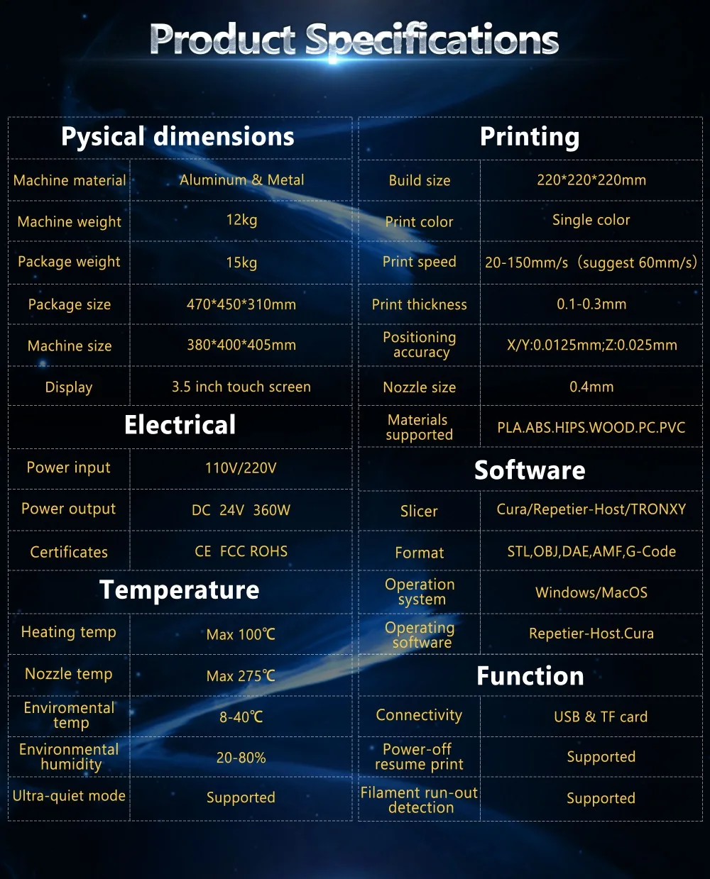 Tronxy XY-2 3D принтер большой размер печати FDM i3 принтер V-slot сенсорный экран продолжением печати горячей кровати Российской Федерации корабль