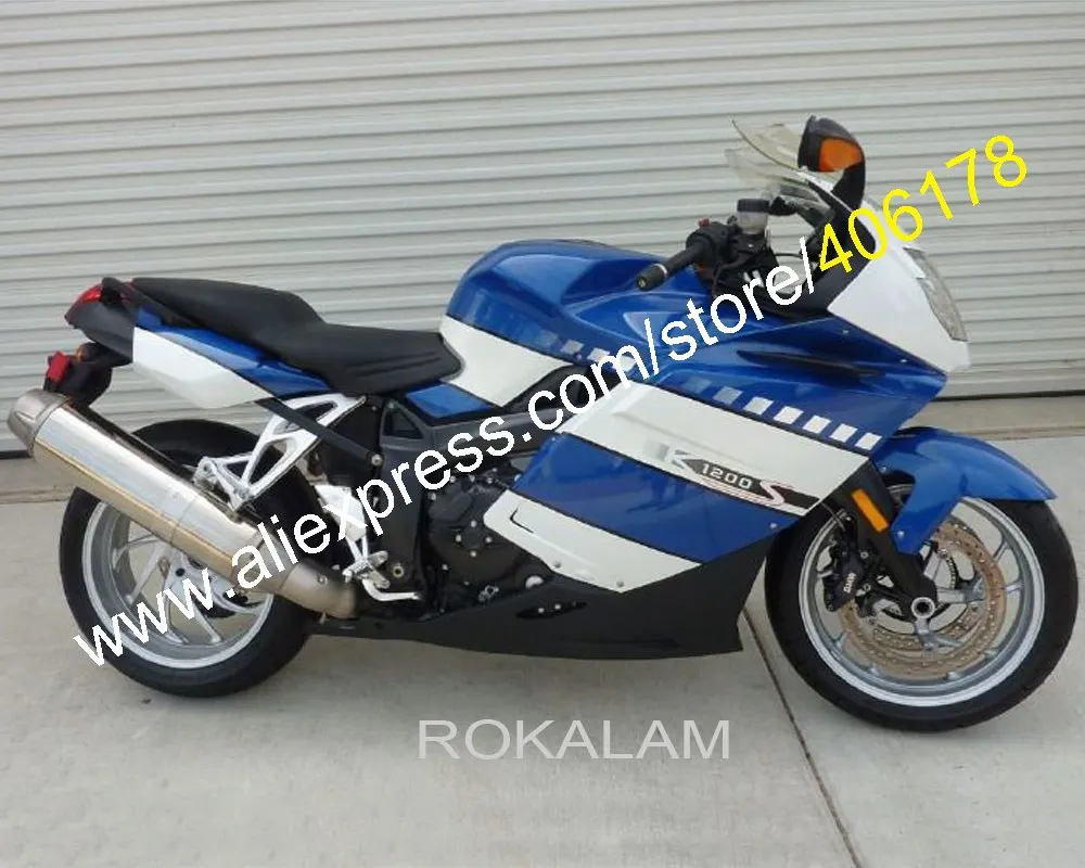 Сине-белый набор для черного корпуса BMW 05 06 07 08 K1200S 2005-2008 K 1200 S K1200 послепродажный