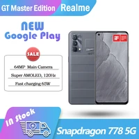 original realme gt master edition 5g smartphone snapdragon778 65w flash charger ota nfc google play amoled 120hz 64mp camera