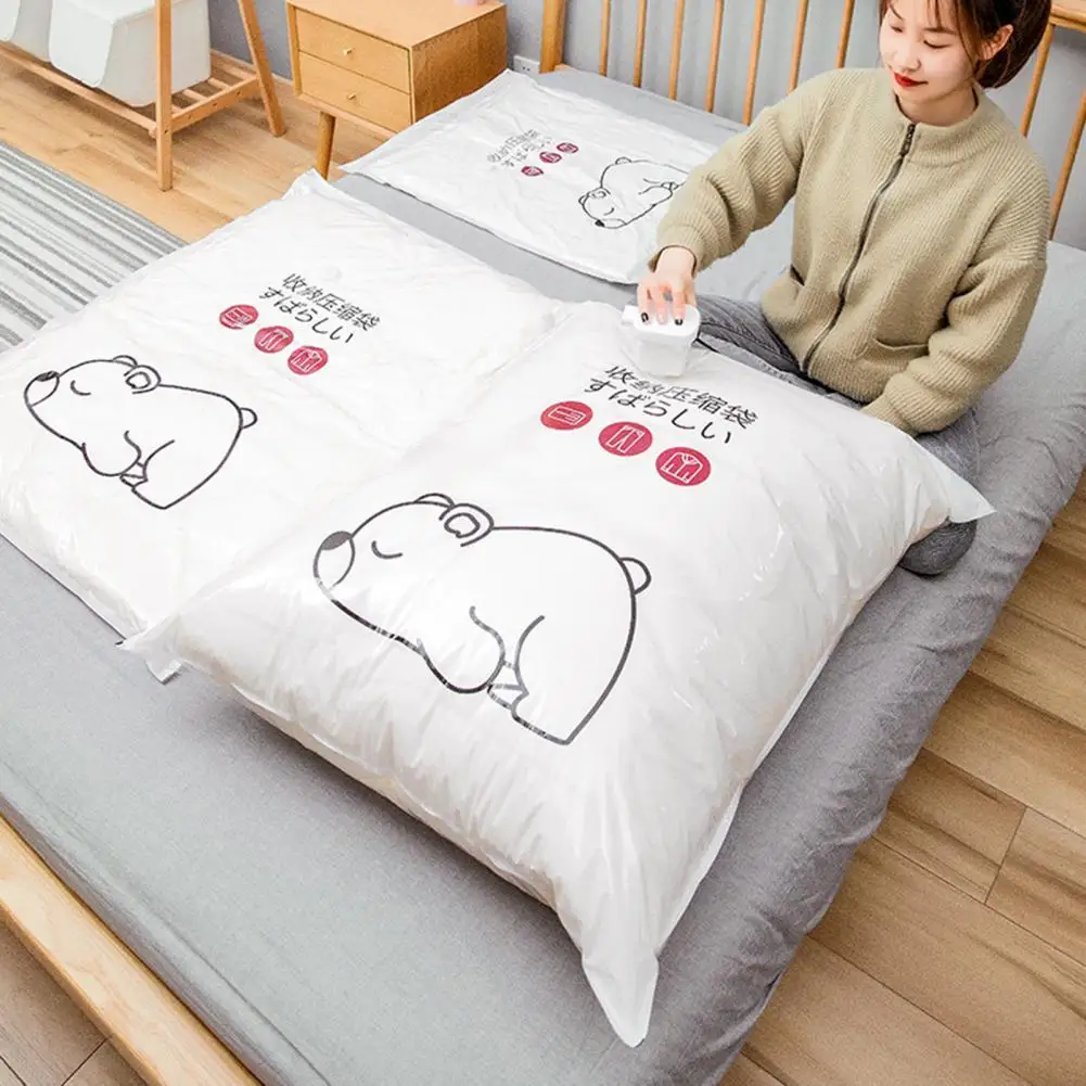 

Compression Bag Reusable Portable Lightweight Thickened Vacuum Compressed Blanket Clothes Storage Bag for Home