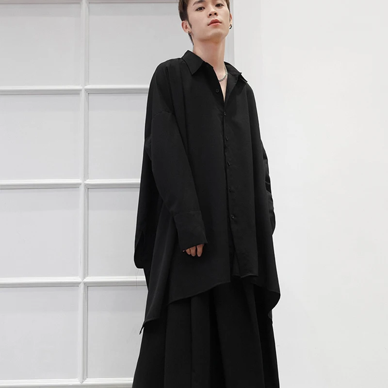 Сверхдлинная Свободная рубашка большого размера с рукавами летучая мышь дикая