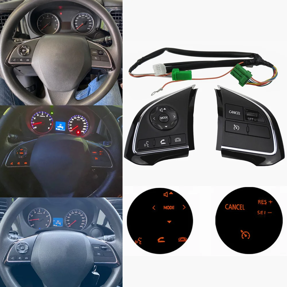 Pulsante di controllo della velocità del suono del Volume del volante per Mitsubishi Outlander Xpander ASX Eclipse Cross Sportero