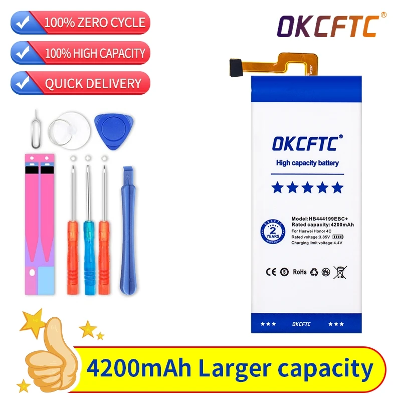 

Original HB444199EBC+ For Huawei Honor 4C C8818 CHM- CL00 CHM-TL00H Replacement Phone Battery