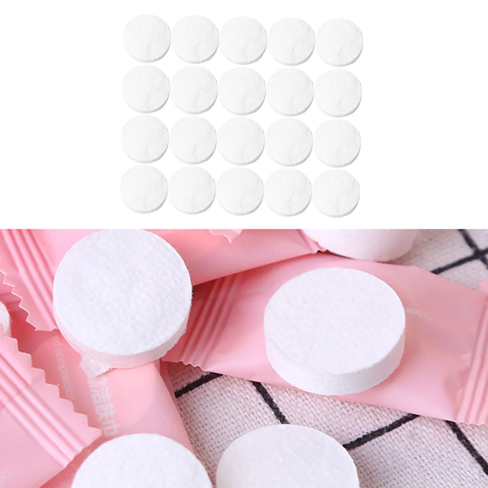 

100pcs Disposable Compressed Towel Cotton Face Towels Mini Portable Facial Cleansing Towel Tablets