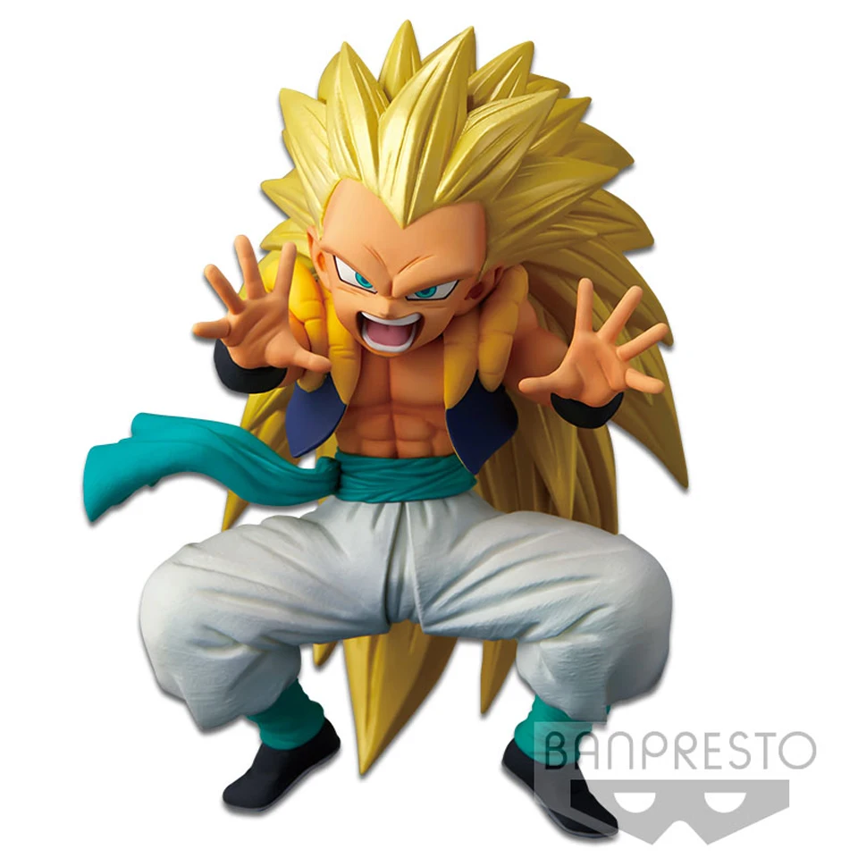 SSJ3 Gotenks Tronzo Оригинальные фигурки Dragon Ball Banpresto Broly Goku Vegeta Gogeta Zamasu ПВХ Фигурки игрушки Супер Saiyan Фигурки игрушки - Цвет: SSJ3 Gotenks