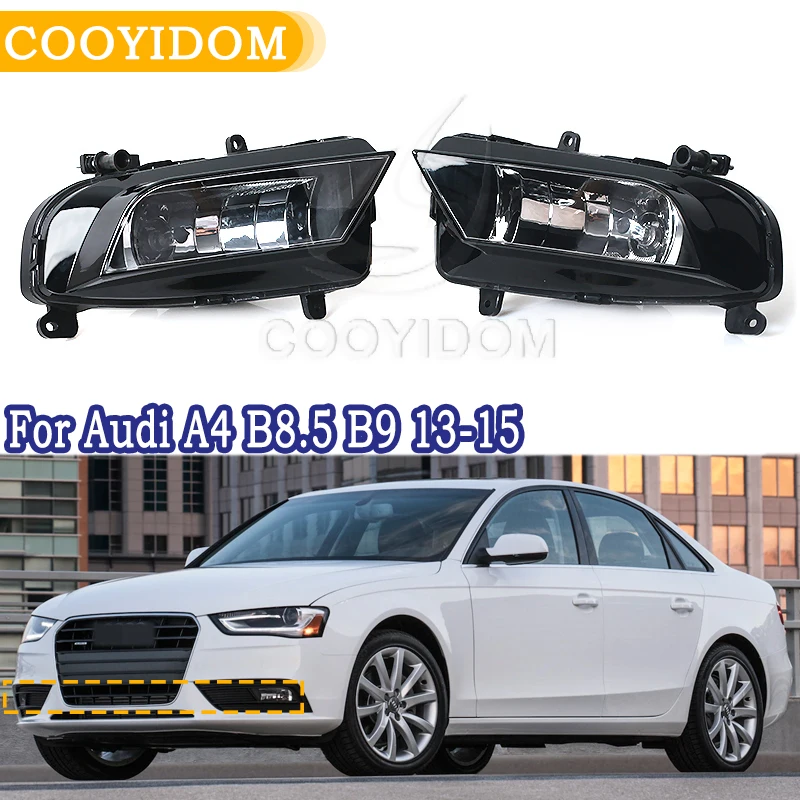 

COOYIDOM для Audi A4 B8.5 B9 2013 2014 2015 правая сторона спереди Галогенные Противотуманные светильник противотуманная фара в сборе с лампой 8K0941700B 8K0941699B