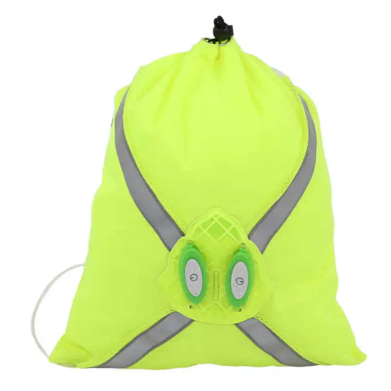 

LED Fiber Optic Sports Pocket High Brightness Three Modes Luminous Reflective Drawstring Backpack for Outdoor Sports for Cycling
