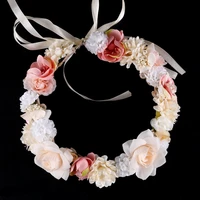 trendy floral flower headbands hairbands headpieces headwear for women bride bridal wedding hair wreath jewelry accessories