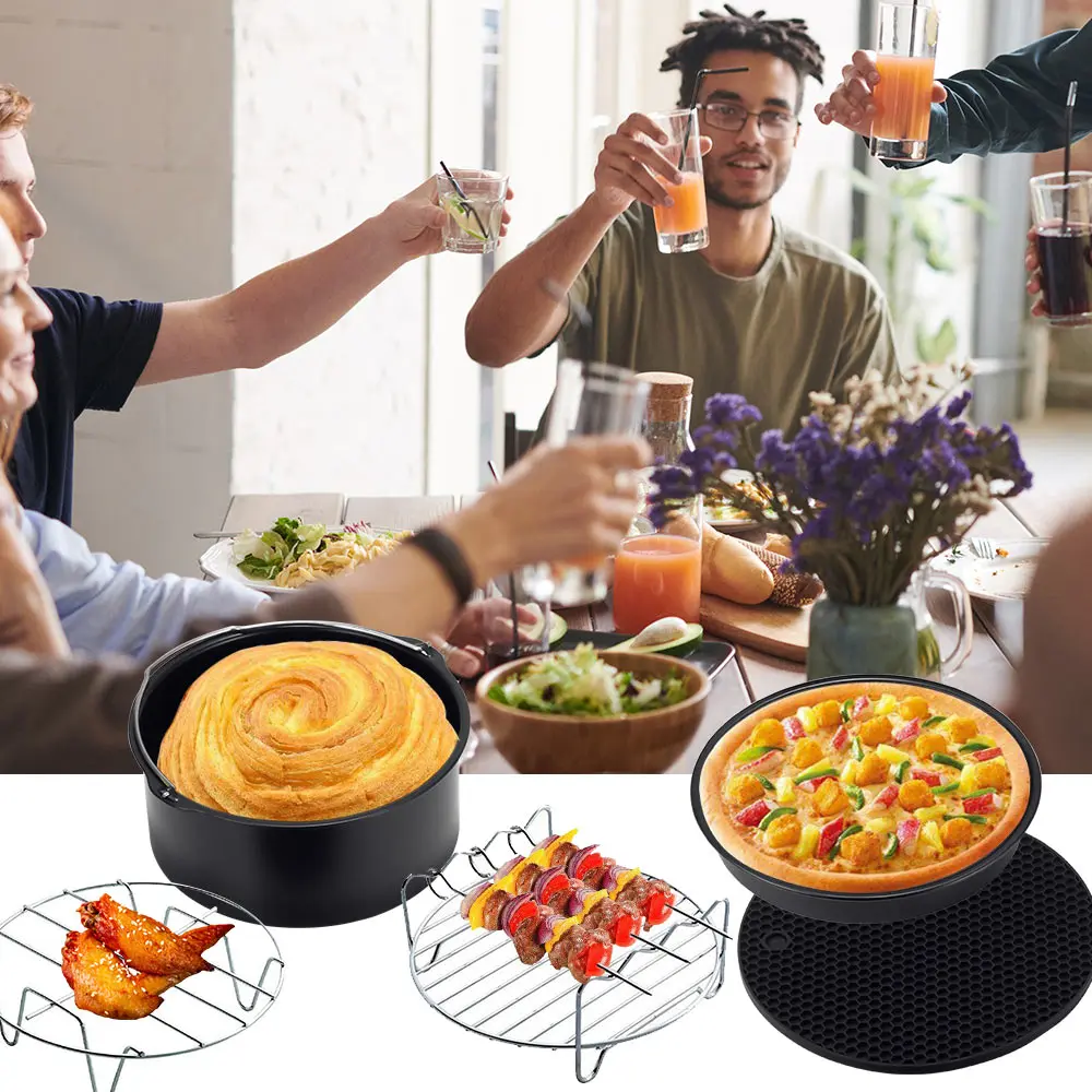 5 шт. аксессуары для воздушной фритюрницы 7 дюймов подходит Airfryer 3.5QT 5.8QT корзина
