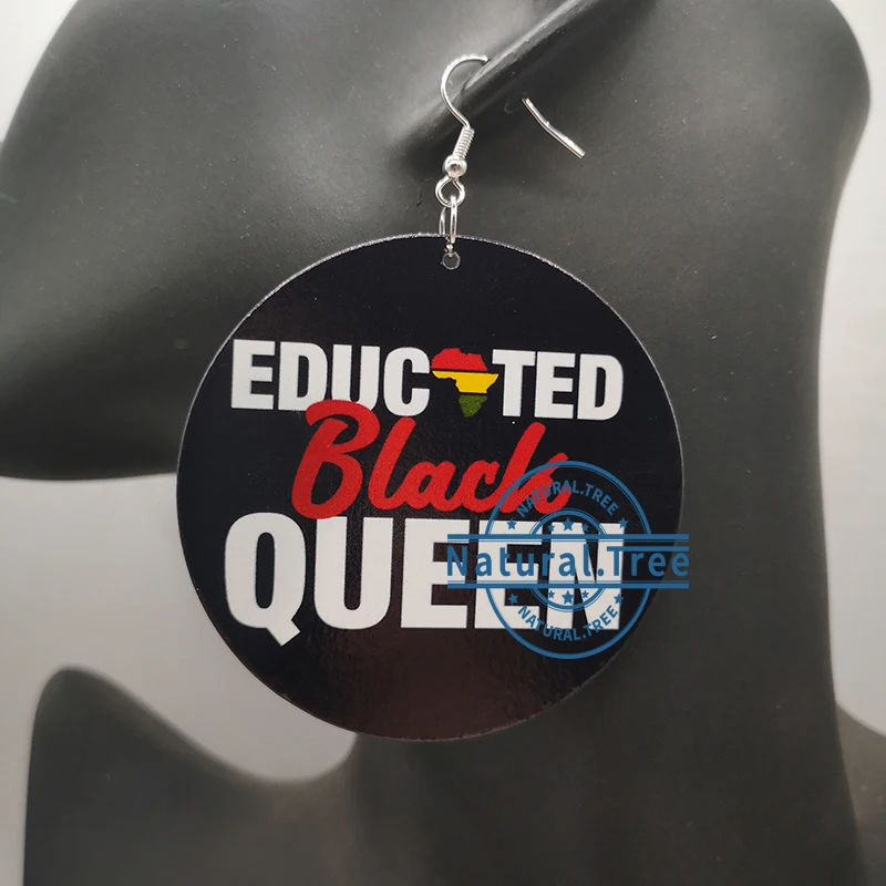 Бесплатная доставка! Черные женские деревянные серьги|Серьги-кольца| |