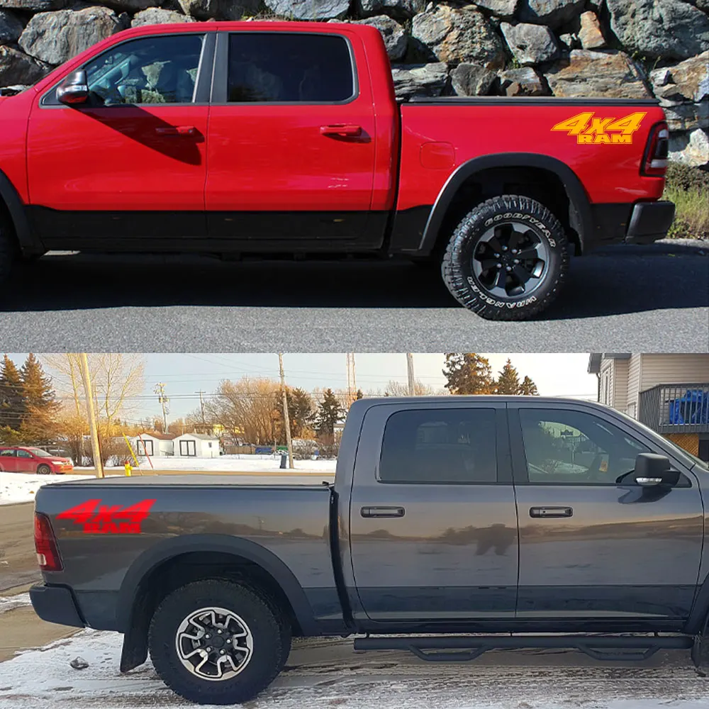 Боковая наклейка на заднюю панель автомобиля для Dodge RAM 1500 Rebel 2500 Truck Graphic 4x4 - купить