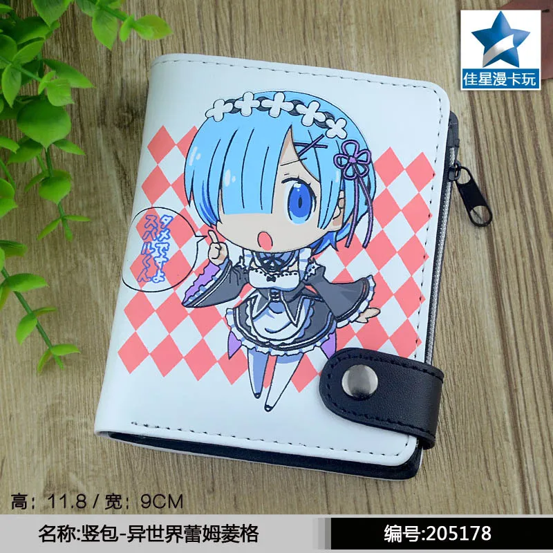 Аниме Re: Zero kara Hajimeru Isekai Seikatsu Rem белый PU короткий нулевой кошелек/портмоне с