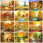 HUACAN Полная площадь алмазная вышивка 5д природа осень алмазная мазайка картины древо картина стразами