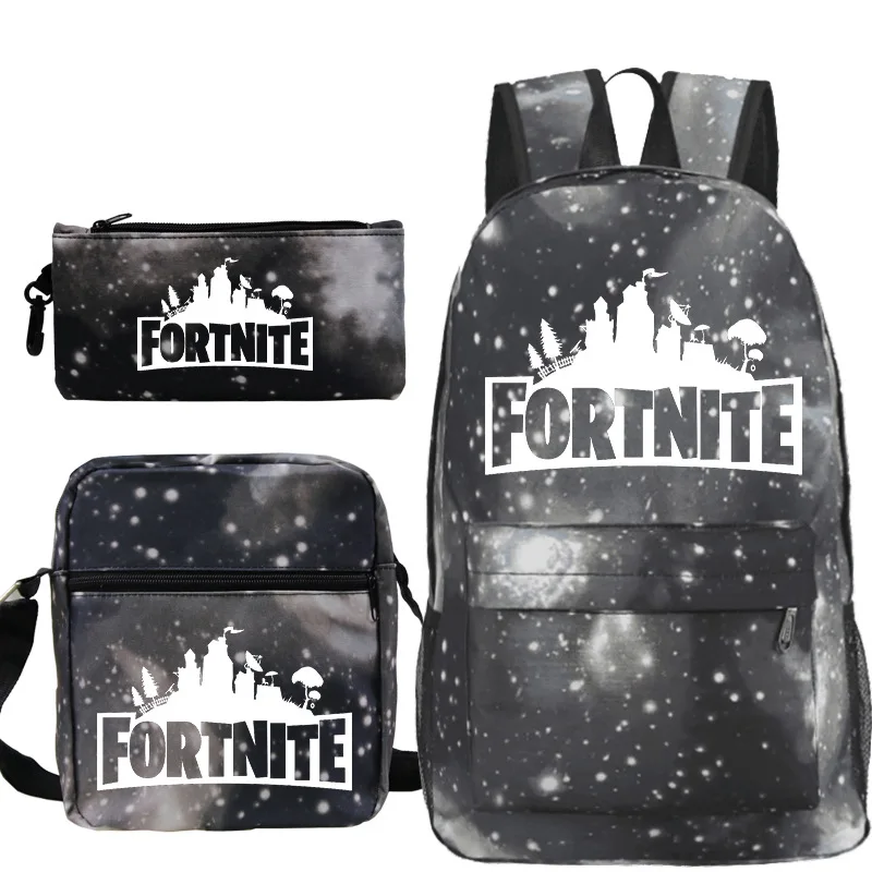 Игровой набор из 3 предметов рюкзак Fortnite школьные ранцы для студентов маленькая