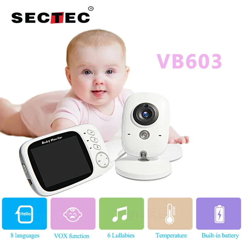 

Камера видеонаблюдения VB603, беспроводная камера, радионяня, ЖК-экран, 3,2 дюйма, двусторонняя аудиосвязь