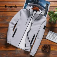 jacket men zipper new arrival brand casual solid hooded jacket fashion mens outwear slim fit spring and autumn high quality