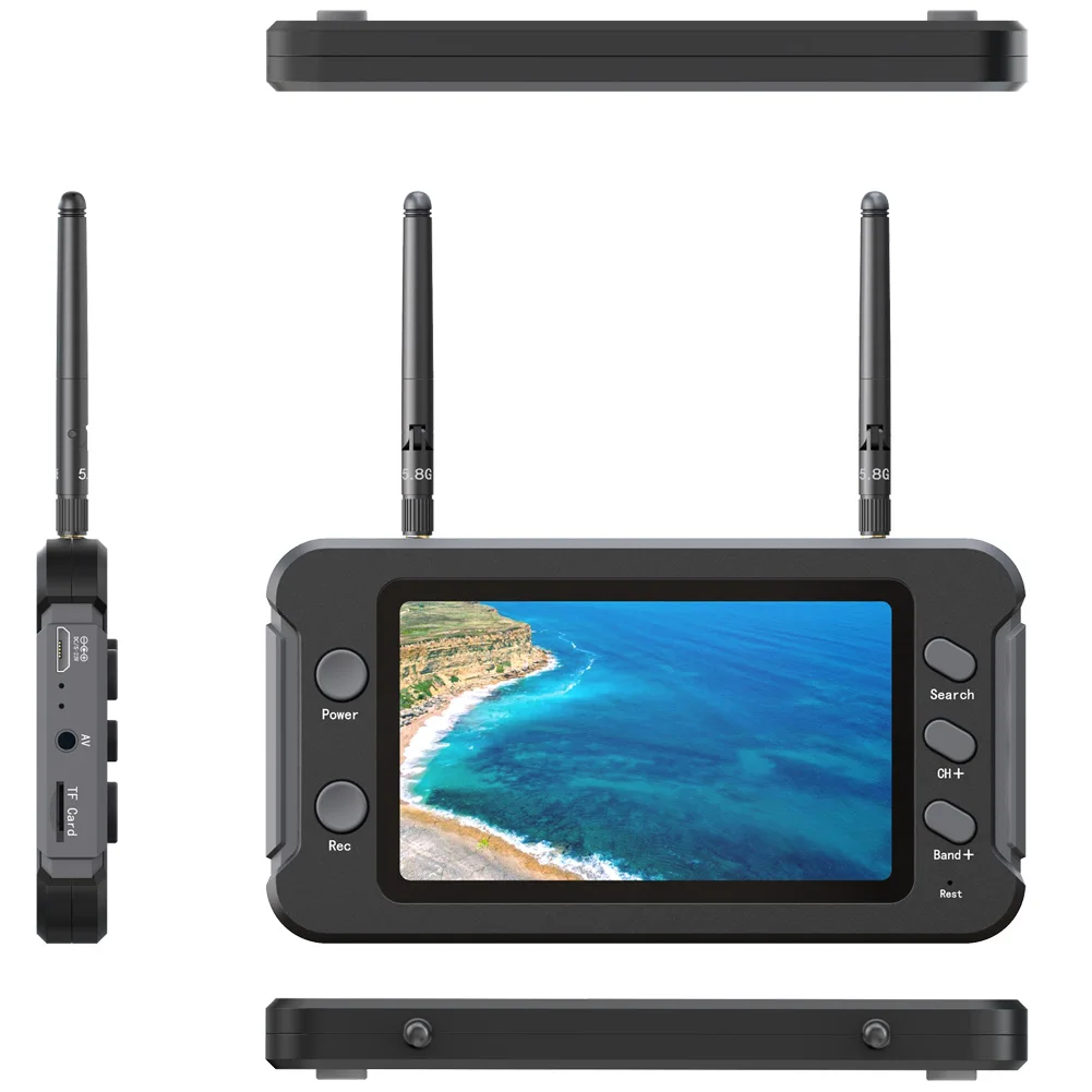 FYS 5 8G FPV монитор с DVR 40CH 4 3 дюймов ЖК-дисплей 16:9 NTSC PAL автоматический поиск видео