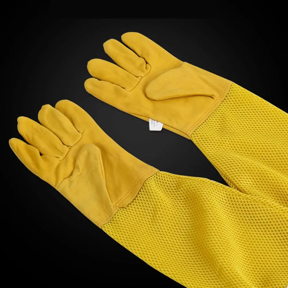 

1Set Beekeeping Gloves Goatskin Bee Keeping with Vented Beekeeper Long Sleeves Beekeeping Tools XL