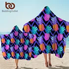 Пляжное полотенце BeddingOutlet, с капюшоном в виде ананаса, банное полотенце из микрофибры, с тропическими фруктами, фиолетовое, Toalla