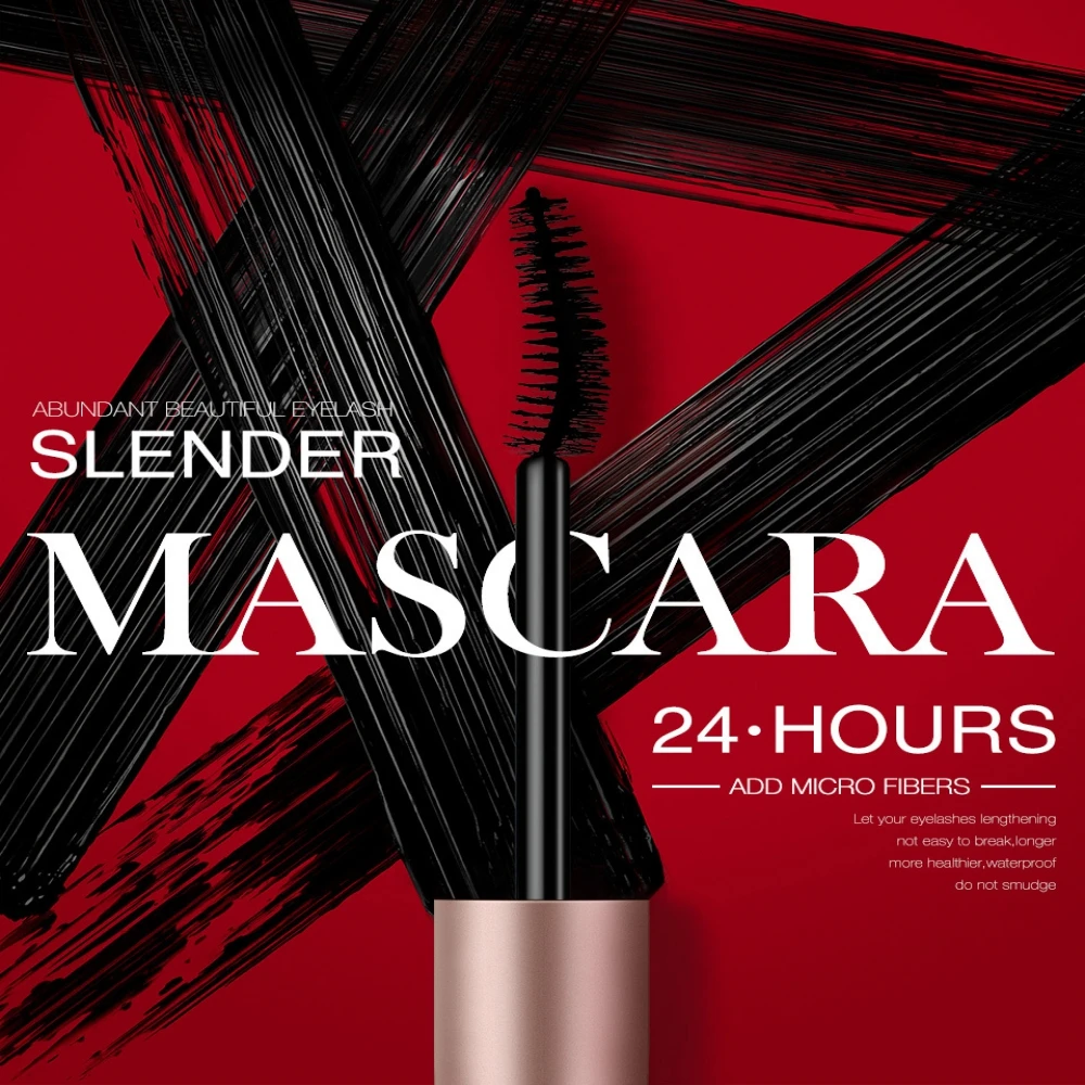 

Eyelash Extension Cosmetics Silk Mascara Black Platinum Series Fiber Thick Long Lasting Waterproof Non-blooming Mascara