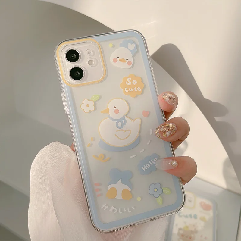 retro smile wash bath bear kawaii japanese phone case for iphone 13 11 12 pro max xs max xr 7 8 plus 7plus case cute clear cover free global shipping