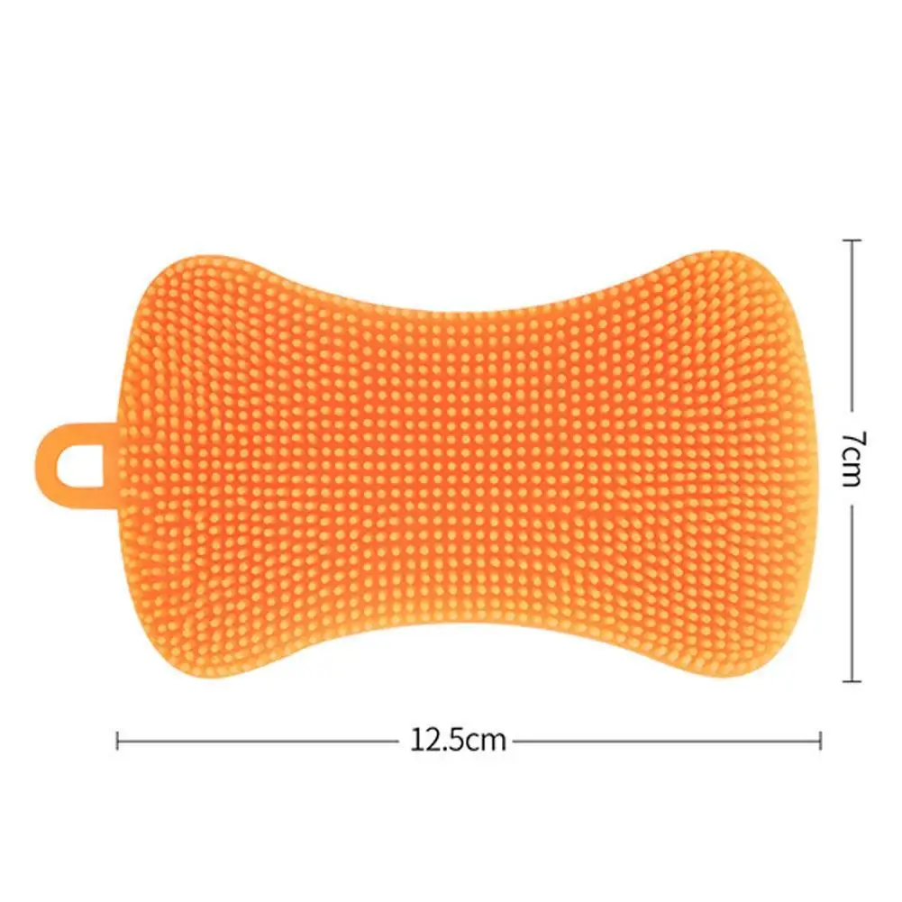 

1pcs Silicone Kitchen Cleaning Brush Dish Bowl Pot Pan Cleaning Sponges Scouring Pads Cooking Cleaning Tool Kitchen Accessories
