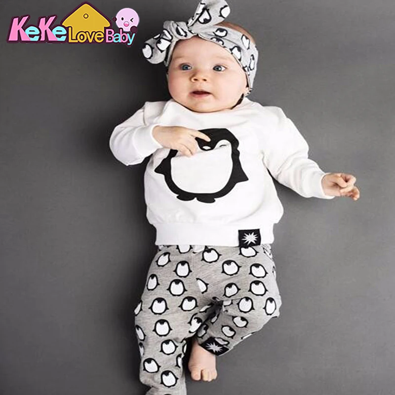 Одежда для маленьких девочек комплект одежды новорожденных топы с длинными