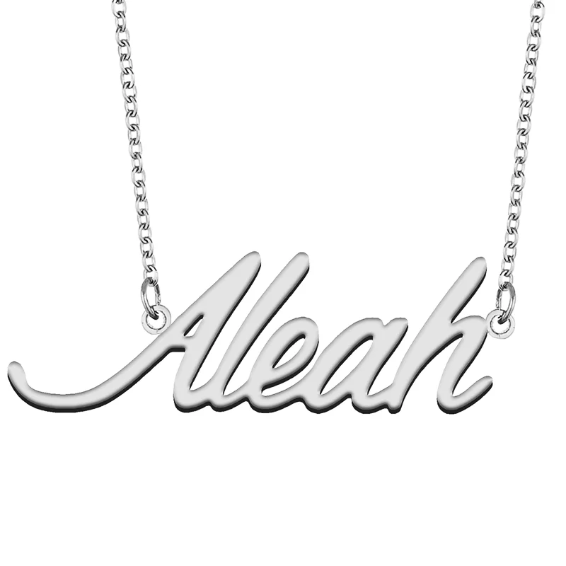 Aleah Custom Name Necklace Customized Pendant Choker Personalized Jewelry Gift for Women Girls Friend Christmas Present