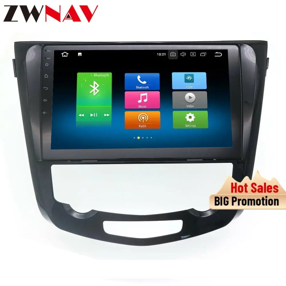 Автомобильный мультимедийный плеер на Android 10 2 с gps для Nissan X Trail Qashqai J10 J11 9 0 2014 2015 2016