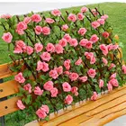 2021 расширяемый искусственный забор для конфиденциальности, деревянная живая изгородь с искусственными цветами, листья, украшение для сада, расширяющаяся решетка, Прямая поставка