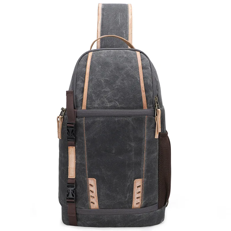 Холщовый кожаный строп Сумка почтальон для фотоаппарата профессиональная сумка