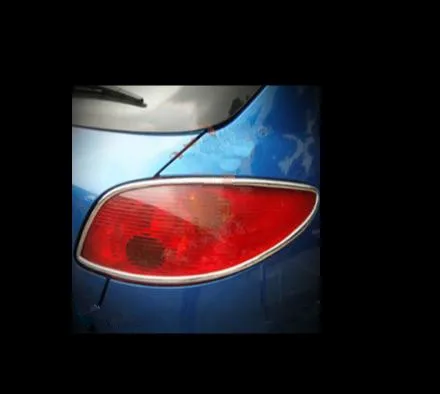 ABS Хром Задняя фара боковая крышка лампы для Peugeot 206/207 стайлинга автомобиля |