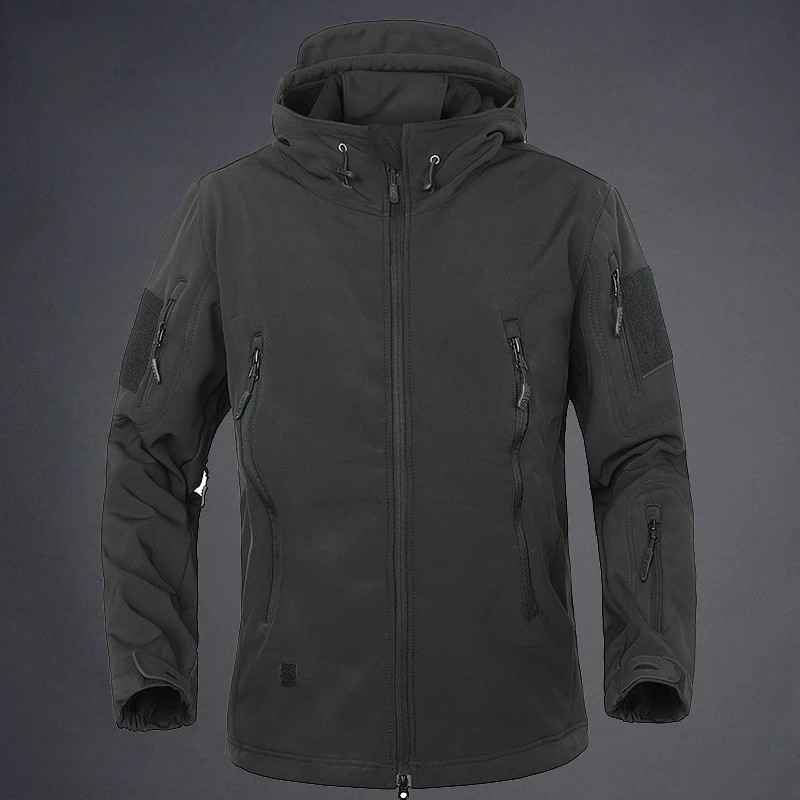 

2019 New Winter Shark Skin Military Windproof Tactical Softshell Jacket Men Waterproof Army soft shell Coat Windbreaker Rain